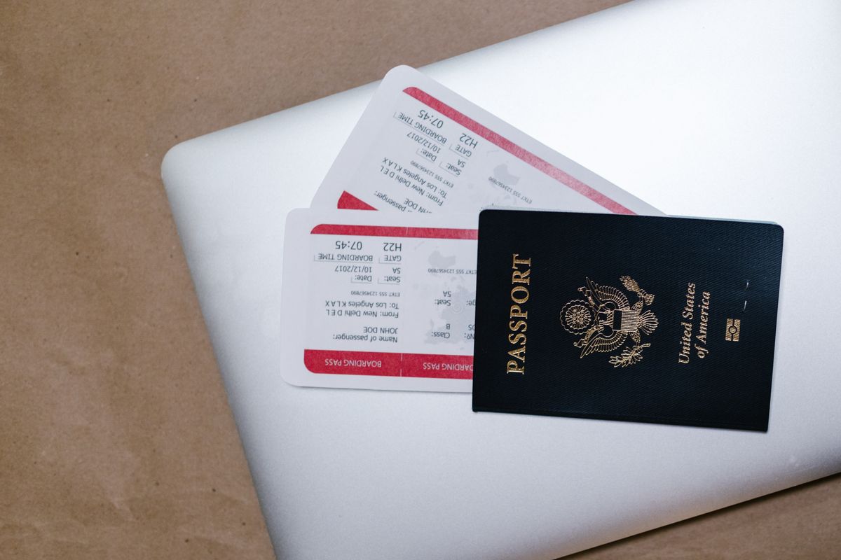 Passport and boarding passes